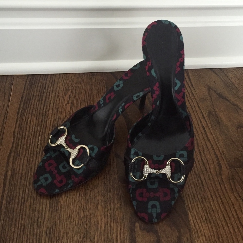 Gucci satin mules with crystals Sz 9.5 - Picture 2 of 6